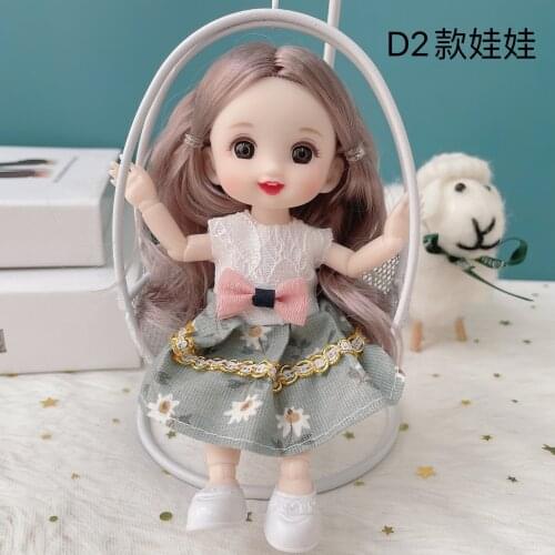 Mini 16cm Fashion Baby Doll for Girls Gifts DIY Toys for Children Doll with Clothes Set Dress Up Cute Baby Girl Dolls