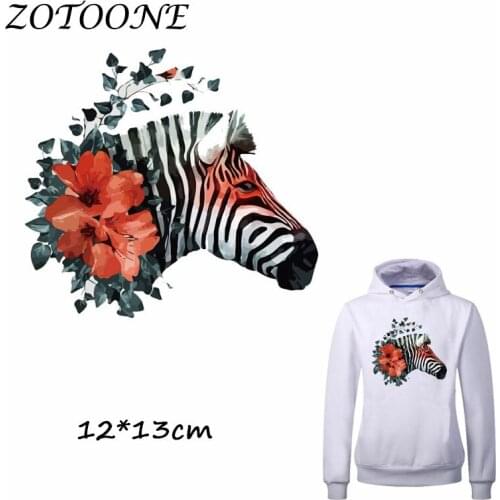 ZOTOONE Fashion Rose Horse Patch for Clothing Iron-On Garment Heat Transfer Badges Diy Accessory T Shirt Deco Applique Patches C