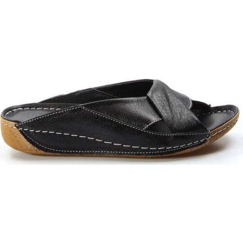 Minea 2021 New Women Genuine Leather Shoes Summer Sandals Buckle Strap Hollow Out Beach Sandals Cool Ladies Footwear FS 864ZA600