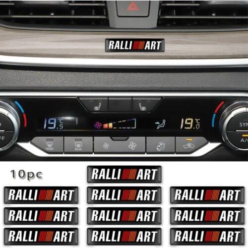 10PCS Car Epoxy Resin Stickers Car Styling Ralli Art Emblem Badge Decals For Mitsubishi ASX Outlander Lancer Pajero Accessories