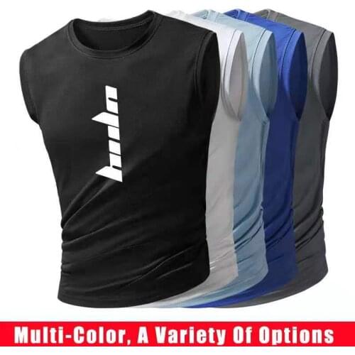 2021 New Compression Tights Gym Tank Tops Quick Dry Sleeveless Sports Shirt Men Fitness Clothing Summer Cool Mens Running Vest