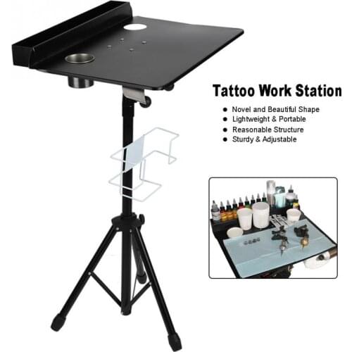 Detachable Tattoo Desk Table Portable Compact Stand with Ink Box Height Adjustable Body Art Permanent Makeup Tattoo Accessories