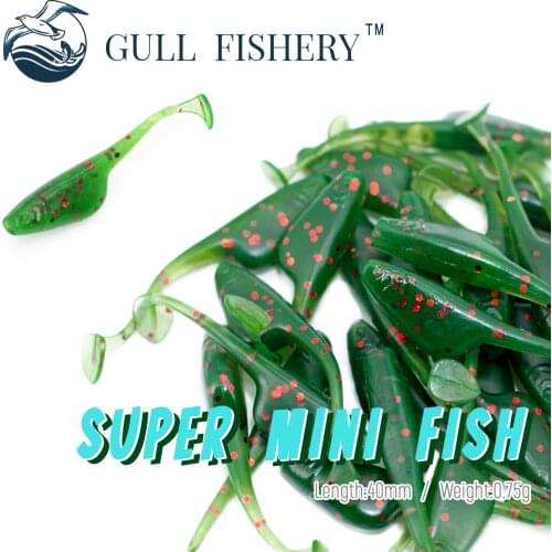 GULL FISHERY 2021 Soft Bait Fishing Worms Larvae 40mm Aritificial Wobbler Swimming Silicone Bass Bait for Jerking Fishing Tackle