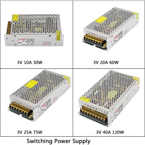 DC3V 10A/20A/25A/40A 180W led Switching Power Supply AC110V 220V to DC 3V led Driver Transformer For LED Strip Light CNC