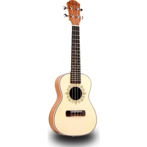 Top Quality 23 inch Concert Ukulele 4 Nylon String Hawaiian Sapele mini Acoustic Guitar Uku Guitar Ukelele white Mahogan UK2301