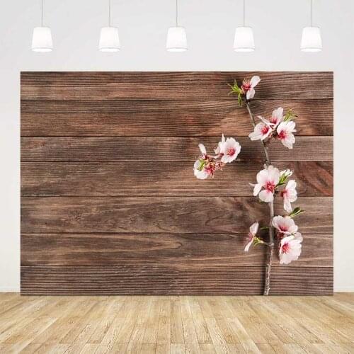 Wood floor vinyl backdrop floral dark rustic wood background for photo studio vinyl photophone backdrops photocall