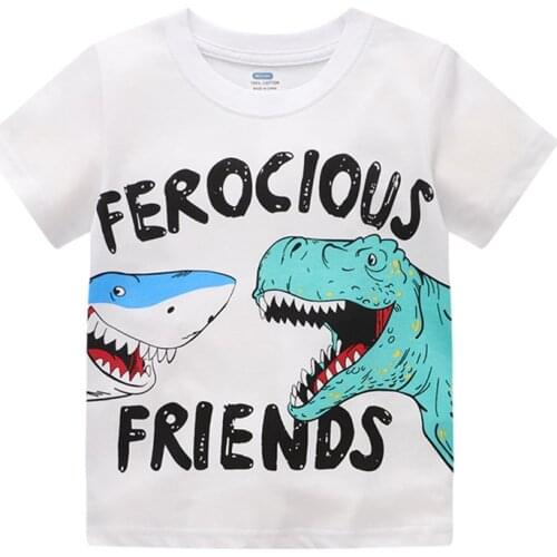 ZWY925 Summer Children T-shirt Cartoon Print Tops For Kids Bamboo Cotton Girls Bottom Boys Shirts Toddler Outerwear Clothing
