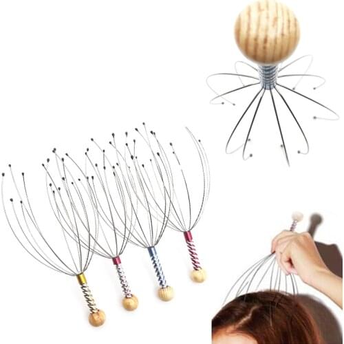 1PC Octopus Head Scalp Relaxation Massage Pain Relief Body Massager Stress Release Relaxing Claw Metal Massager Device Unisex