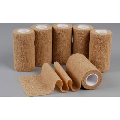 1pc 10 Cm*4.5m Outdoor Self Adhesive Elastic Bandage First Aid Health Care Treatment Gauze Tape Knee Support Tattoo Accesories