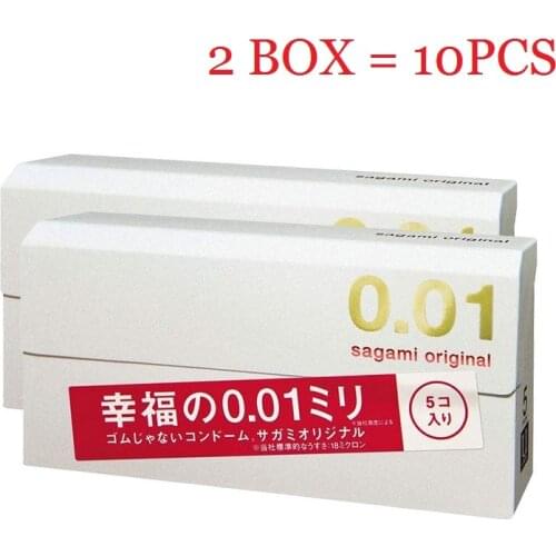 10PCS Japanese Sagami Ultra Thin 0.01mm Condom 001 Sexy Lubricated Condoms Sex Toys Penis Sleeve Condom for Men Women Happiness