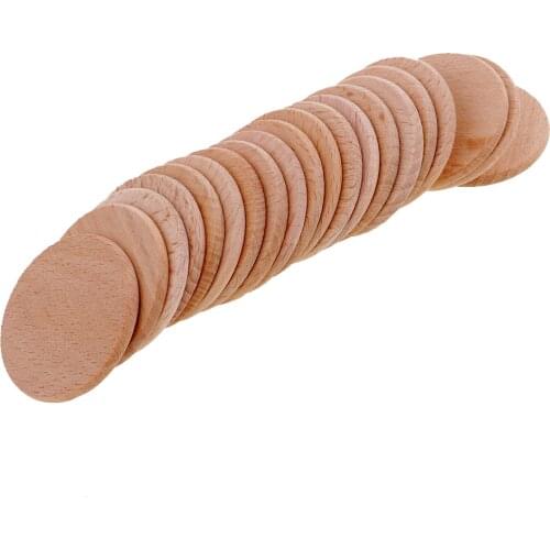 20pieces Wood Circles Round Disc Unfinished Wood Cutout Ornament Craft Coins