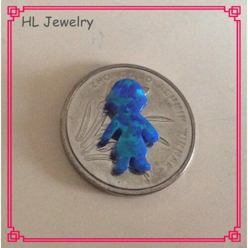 20PCS/Lot Synthetic Pacific Blue Opal Boy 8.5*13MM Blue OP05 Opal Boy Beads For DIY Jewelry