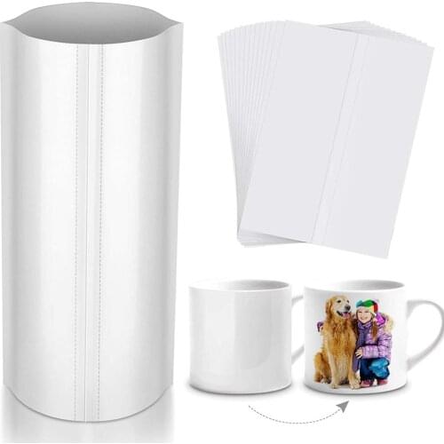20Pcs White Sublimation Shrink Wrap Sleeves for Tumblers Water Bottle Mugs