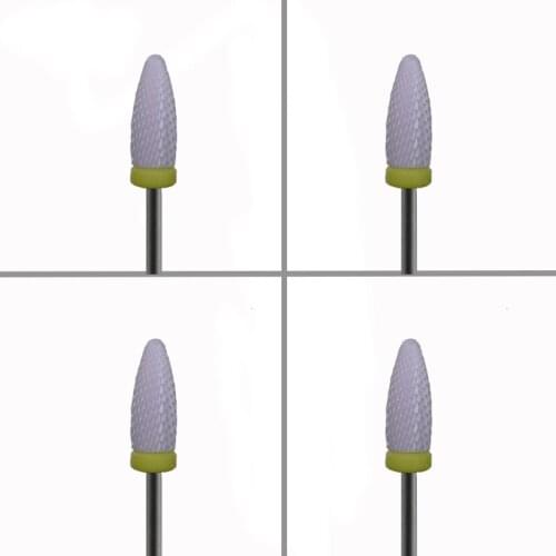 4pcs Pink Ceramic Nail Drill Bit - Flame Bit - XF