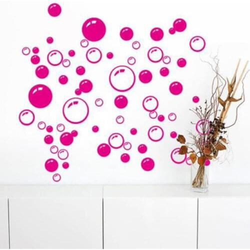 43Pcs/Set Bubbles And Circles Removable Vinyl Home Decoration Wall Stickers Kids Room Bathroom Waterproof Sticker NR02