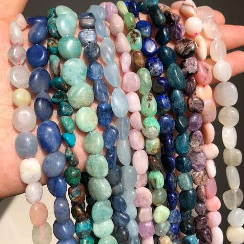 8-10mm Natural Irregular Amethysts Apatite Larimar Quartz Labradorite Stone Beads For Jewelry Making Diy Bracelet Necklace 15