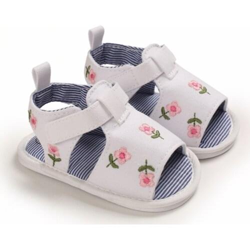 Baby Girl Shoes Toddler Baby Summer Flower Hollow Soft Anti-Slip Crib Shoes Sandals Prewalker Newborn Infant Girl Sandals Bootie