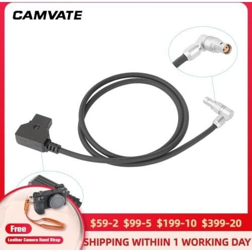 CAMVATE Aluminum 2 Pin Female To 2-Port D-tap Male L Type Cord Power Cable For RED Komodo 6K Cinema Camera (3 Inches Long) New