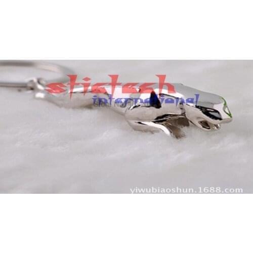 By dhl or ems 100pcs Individuality leopard head keychain key chain metal keychain stereo Leopard Keychain Ring hot sale
