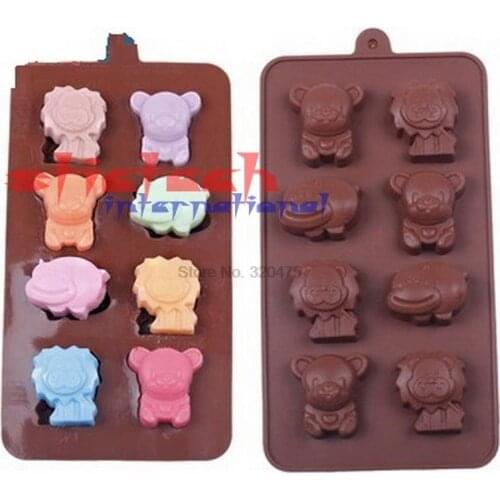 By dhl or ems 200 pieces hot sale Hippo Lion Bear Shape Silicone Mold Cake Decorating DIY Kitchenware ,Bakeware