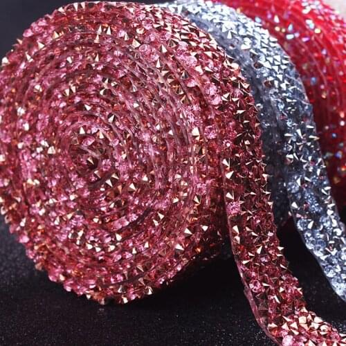 DIY Rhinestone Tape Applicator Rhinestones For Clothes Strass Hotfix Crystal Jewelry Accessories Self-Adhesive Rhinestone Ribbon