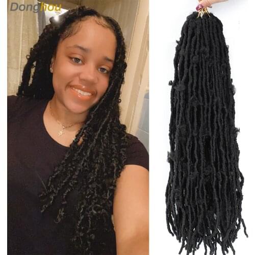 Donghou Hair 18 24 Inch Long Butterfly Locs Crochet Hair Butterfly Faux Locs 1-10 Packs Distressed Locs Crochet Hair For Women