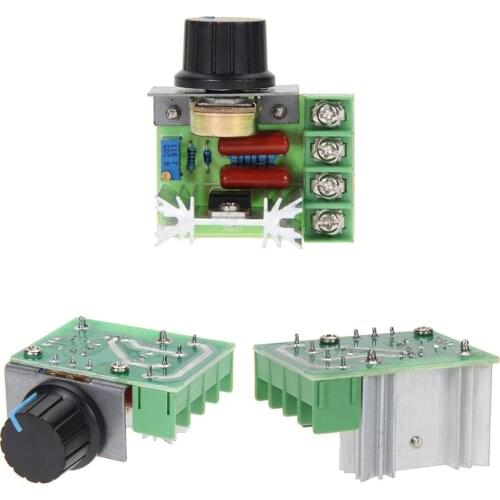 AC 220V 2000W SCR Electronic Voltage Regulator Temperature Motor Speed Controller Dimming Dimmer Thermostat Module
