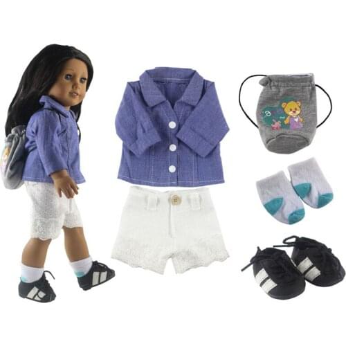 Hot sell! 1 set Leisure handmade dress clothes outfit Princess skirt for 18 inch 43 cm American Doll Wear