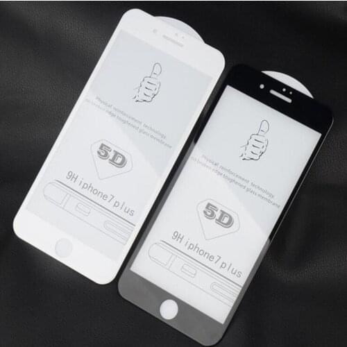 Hopeboth 10pcs 9H Hardness Anti-Scratch 5D Screen Protector for iPhone XS MAX XR 6 6s 8 8P 7 7P Full Cover Curved Tempered Glass