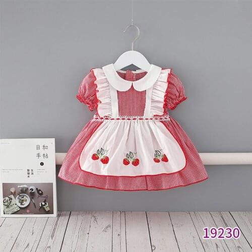 Summer newborn baby girl clothes 1 2 3 years baby princess birthday party tutu dresses dress for girls baby clothing plaid dress