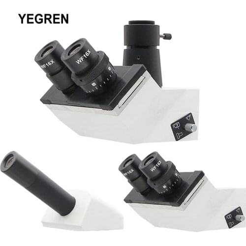 Metal Biological Microscope Head w/ WF10X WF16X Eyepiece Monocular Binocular Trinocular Microscope Head Teaching Microscope Head