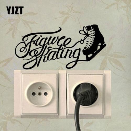 YJZT Vinyl Wall Decal Winter Sport Figure Skating Logo Signboard Stickers Home Decor 8SS2143