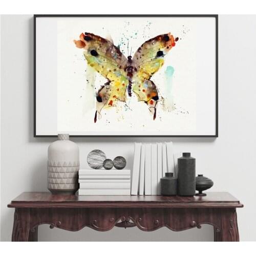 Butterfly Watercolor Wall Art Canvas Minimalist Nordic Posters Prints Painting Wall Pictures For Bedroom Modern Home Decoration