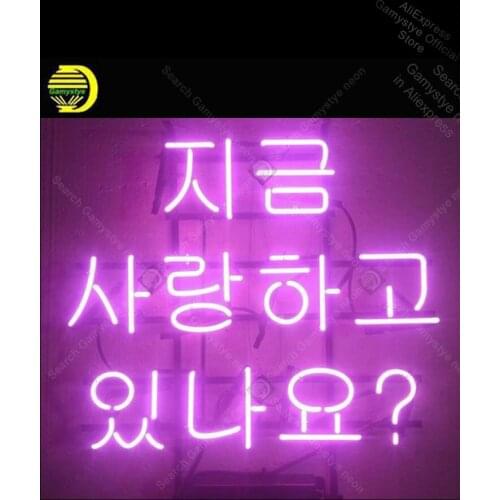 Neon light Signs Heart Love Korean Neon Bulb sign Lamp Handcrafted Beer Energy Drink Glass Tube Neon Sign outdoor lighting store