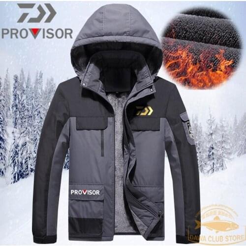 2020 NEW Fishing Jacket Daiwa Fleece Winter Waterproof Warm Fishing Clothing Windbreak Overcoat Outdoor Mountaineering Jacket