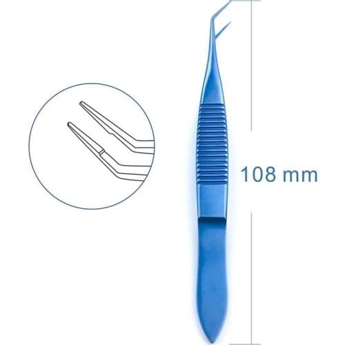 New Titanium Angled Troutman Superior Rectus Forceps ophthalmic eye instrument