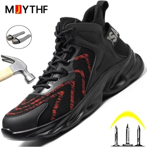 New Safety Shoes Anti-puncture Work Shoes Men Indestructible Footwear Anti-Smash Steel Toe Shoes Work Sneakers Safety Footwear