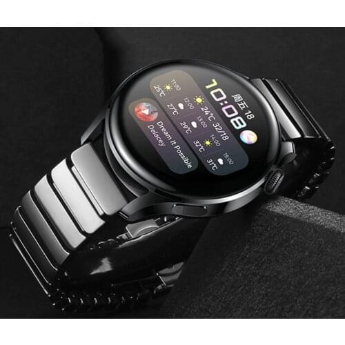 22mm 20mm Watchbands For Huawei Watch 3 GT 2 Pro Band Ceramics Strap For Samsung Galaxy Watch 3 45mm 41mm Active 2 44mm 40mm