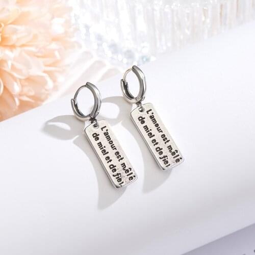 REETI 925 Sterling Silver Retro Earrings for Women Fashion Personality Couple Small Contracted Earrings