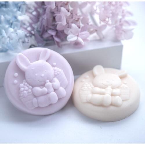 Easter Rabbit silicone mold DIY Animal fondant cake chocolate mold Handmade soap silicone mold