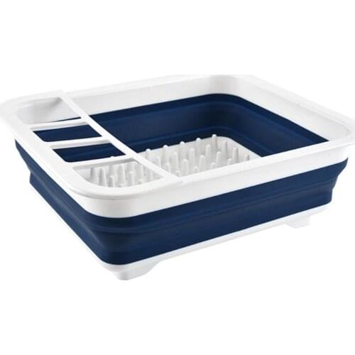 Collapsible Drying Dish Rack Portable Folding Drain Dish Rack Drainer Dinnerware Organizer Kitchen RV Campers Storage Drainboard