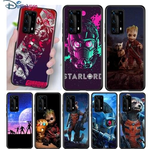 Guardians of the Galaxy Silicone Cover For Huawei P40 P30 P20 Pro P10 P9 P8 Lite E Plus 2019 2017 5G Black Phone Case