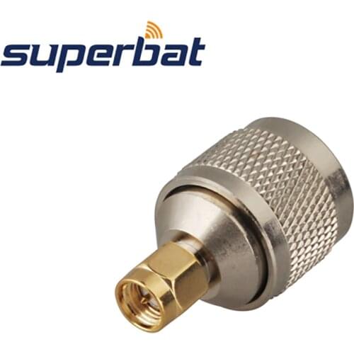 Superbat 5pcs SMA-N Adapter SMA Plug to N Male Straight RF Coaxial Connector