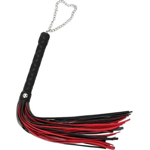 Adult Product Spanking PU Leather Bondage Whip Flogger Many Color Handle Paddle Fetish BDSM Slave Sex Toys For Couples in SM