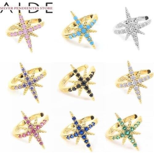 AIDE 1PC Punk 925 Sliver Ear Cuff Ear Clip For Women No Pierced Jewelry Small Earcuff Ear Wrap Earcuff Clips Earrings Oorbellen
