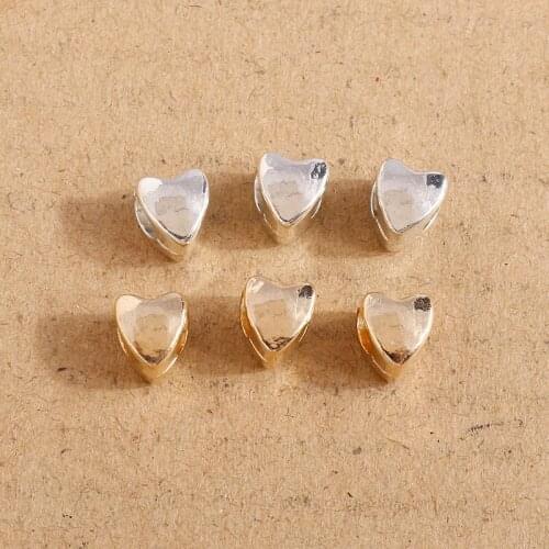 20pcs 8*9mm Small Love Heart Charms Connector for DIY Making Bracelets Pendants Necklaces 2 Colors Handmade Jewelry Accessories