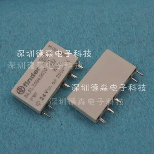 34.51.7.024.0010 relay 24V five-pin 6A / 250V / Madein EU04 new switch
