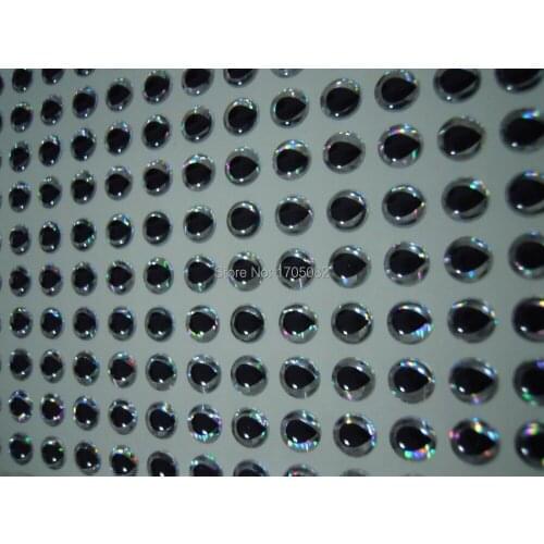 310pcs 6mm Silver Tear Drop Pupil 3D Holographic Fishing Lure Eyes Fly Tying Jigs Crafts Lure-making