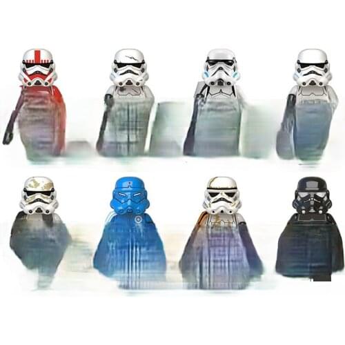 8pcs Star Space Action Wars Building Blocks Model Weapon Bricks Figures Toys for Children Gift