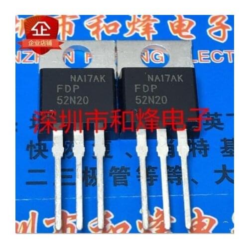 Free shipping 50PCS FDP52N20 TO-220 200V 52A